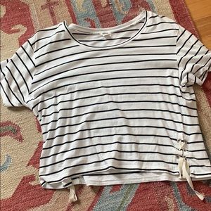Garage cropped striped shirt